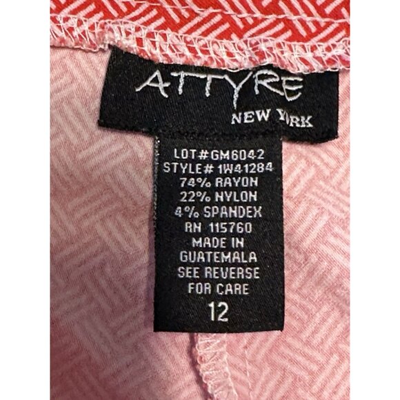 Attyre Woman 12 X 27 ” L Pants Stretch Pull On Red Pockets - Picture 3 of 7